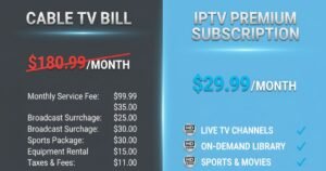 IPTV Premium compared with expensive cable TV plans