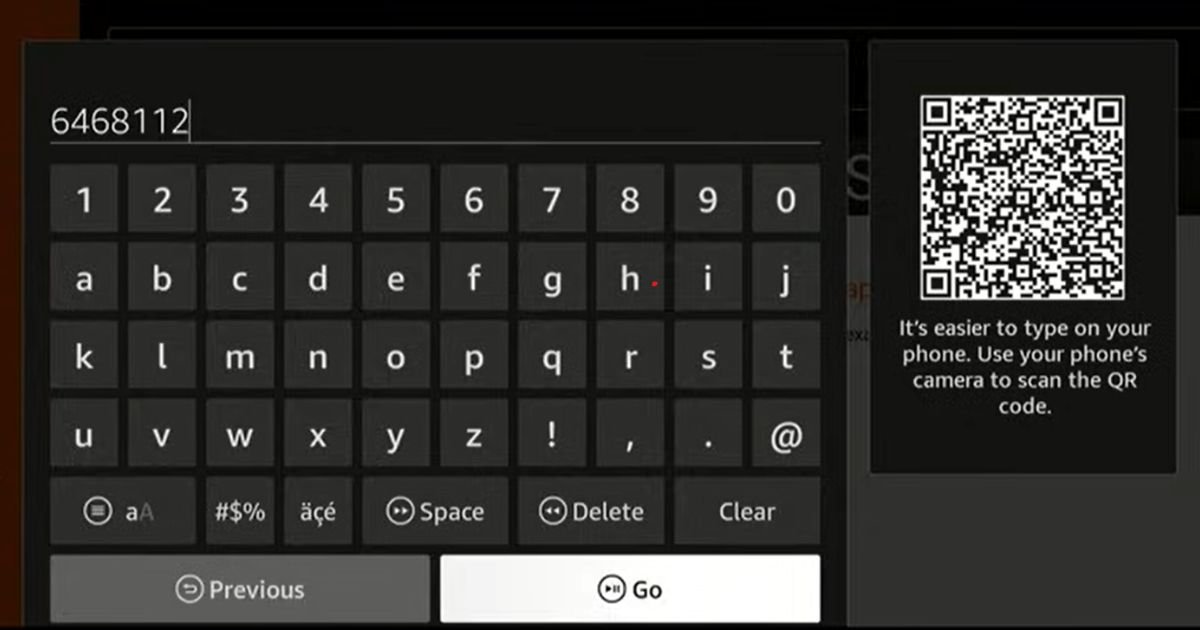 Downloader app URL entry with the IPTV Smarters Pro short code 6468112 typed in.