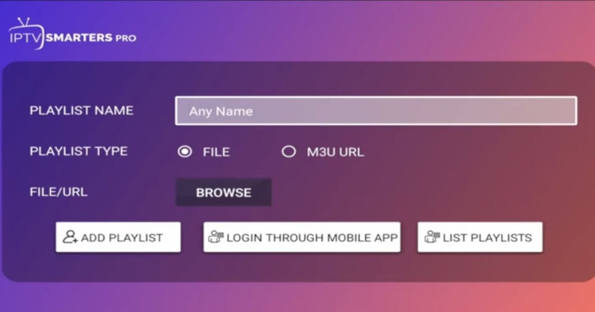 Alternatively, you can use an M3U URL to load your channels