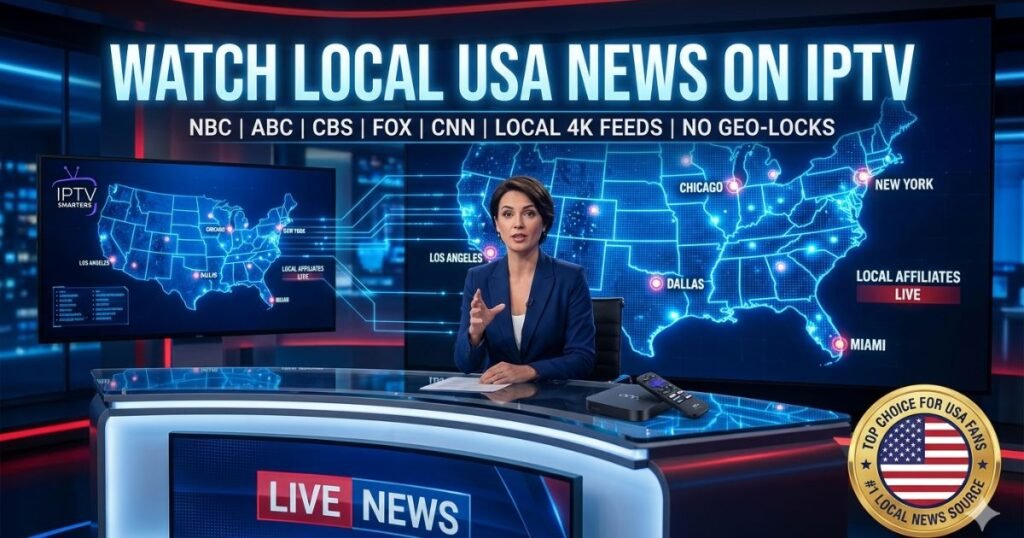 Learn how to watch local USA news on IPTV with 4K clarity. Stay updated on Iran vs. USA tensions and local affiliates. Get the best M3U links and save 50% today!
